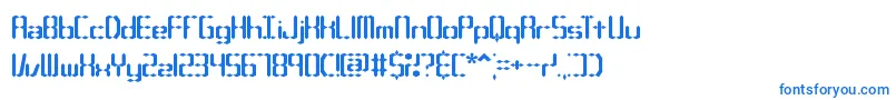 フォントCompc1s – 白い背景に青い文字
