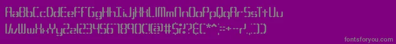 フォントCompc1s – 紫の背景に灰色の文字