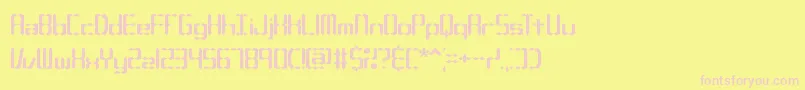 Compc1s Font – Pink Fonts on Yellow Background