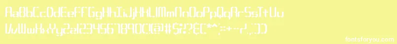 Compc1s Font – White Fonts on Yellow Background