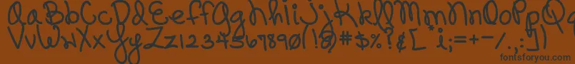 DjbPinkySwear Font – Black Fonts on Brown Background