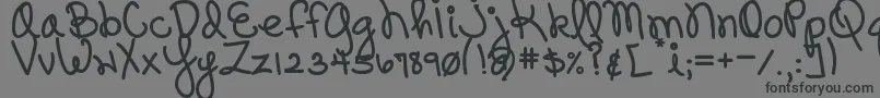 DjbPinkySwear Font – Black Fonts on Gray Background