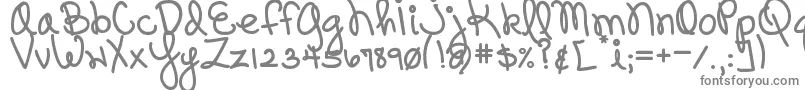 DjbPinkySwear Font – Gray Fonts on White Background