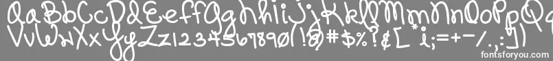 DjbPinkySwear Font – White Fonts on Gray Background