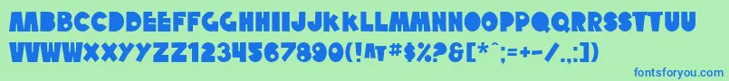 SfTattleTales Font – Blue Fonts on Green Background