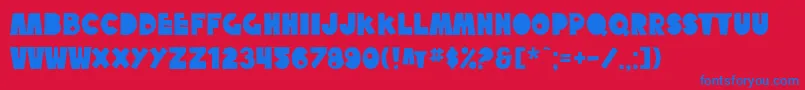SfTattleTales Font – Blue Fonts on Red Background