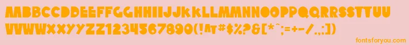 Fonte SfTattleTales – fontes laranjas em um fundo rosa