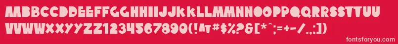 SfTattleTales Font – Pink Fonts on Red Background