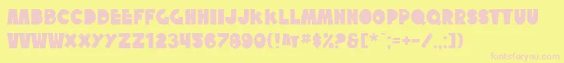 SfTattleTales Font – Pink Fonts on Yellow Background