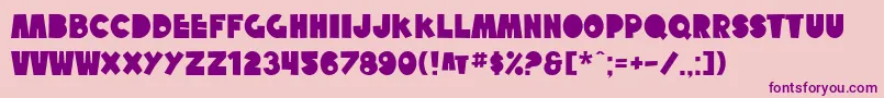 Fonte SfTattleTales – fontes roxas em um fundo rosa