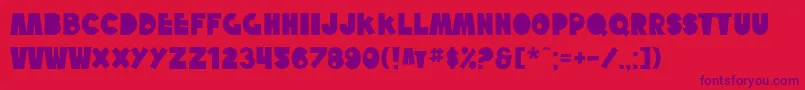 SfTattleTales Font – Purple Fonts on Red Background