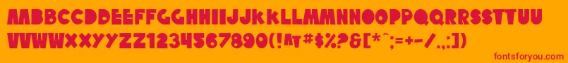 SfTattleTales Font – Red Fonts on Orange Background
