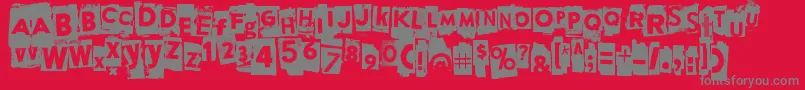 Appendix Font – Gray Fonts on Red Background