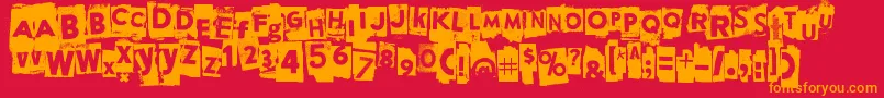 Appendix Font – Orange Fonts on Red Background