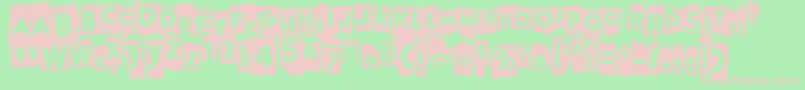 Appendix-fontti – vaaleanpunaiset fontit vihreällä taustalla