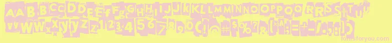 Appendix Font – Pink Fonts on Yellow Background