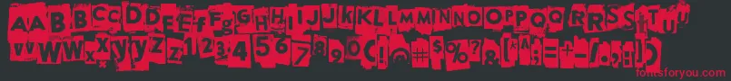 Appendix Font – Red Fonts on Black Background