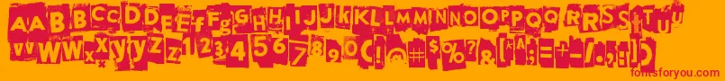 Appendix Font – Red Fonts on Orange Background