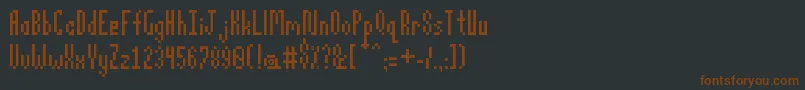 Pixelatus Font – Brown Fonts on Black Background