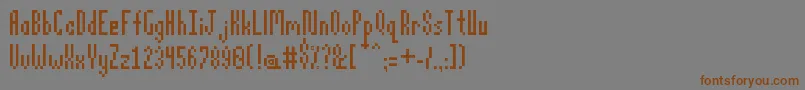 Pixelatus Font – Brown Fonts on Gray Background
