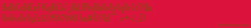 Pixelatus Font – Brown Fonts on Red Background