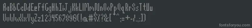 Czcionka Pixelatus – szare czcionki na czarnym tle