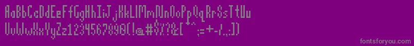 Czcionka Pixelatus – szare czcionki na fioletowym tle
