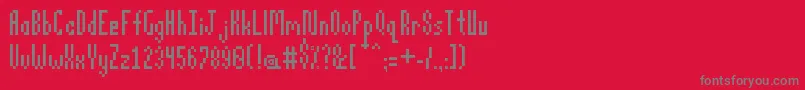 Pixelatus Font – Gray Fonts on Red Background