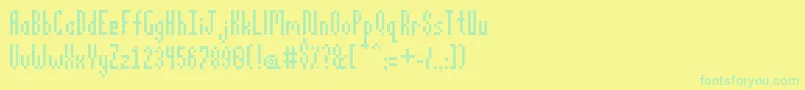 Pixelatus Font – Green Fonts on Yellow Background