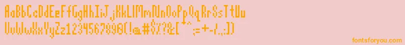 Pixelatus Font – Orange Fonts on Pink Background