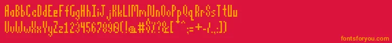 Police Pixelatus – polices orange sur fond rouge