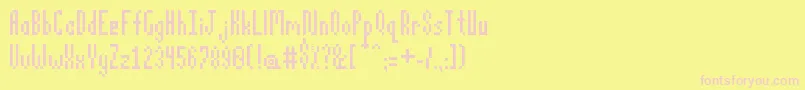 Pixelatus Font – Pink Fonts on Yellow Background