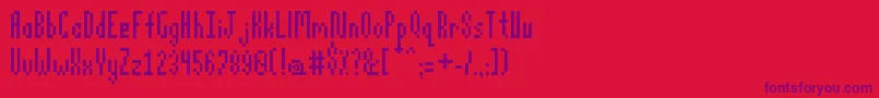 Pixelatus Font – Purple Fonts on Red Background