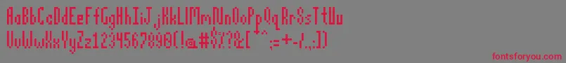Pixelatus Font – Red Fonts on Gray Background