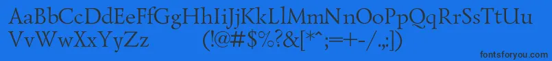 Lazurskiexpodc Font – Black Fonts on Blue Background