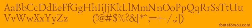 Lazurskiexpodc Font – Brown Fonts on Orange Background