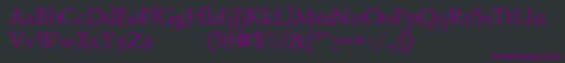 Weitere Informationen zur Lazurskiexpodc-Schriftart Lazurskiexpodc-Schriftart – Violette Schriften auf schwarzem Hintergrund