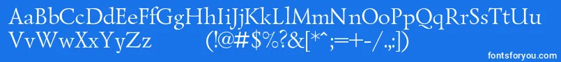 Lazurskiexpodc Font – White Fonts on Blue Background