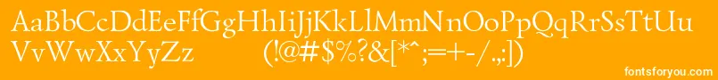 Lazurskiexpodc Font – White Fonts on Orange Background