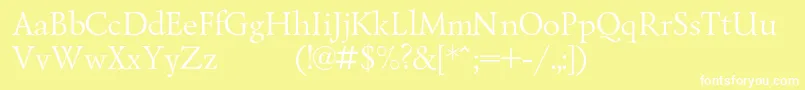 Lazurskiexpodc Font – White Fonts on Yellow Background