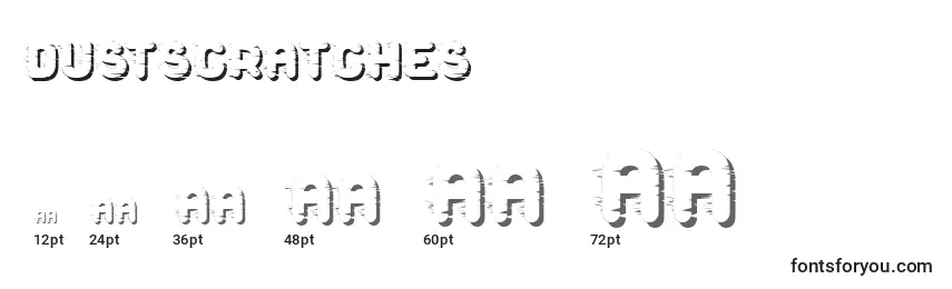 DustScratches Font Sizes
