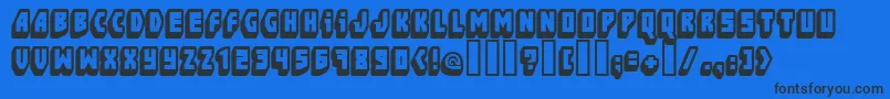 Ftblockb Font – Black Fonts on Blue Background