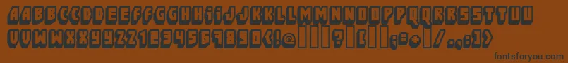 Ftblockb Font – Black Fonts on Brown Background