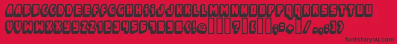 Ftblockb Font – Black Fonts on Red Background