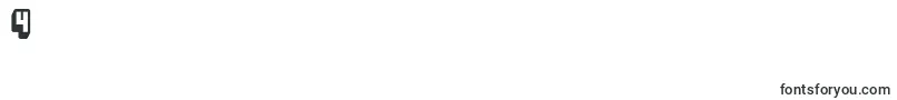 Ftblockb Font – Fonts for Digit 4