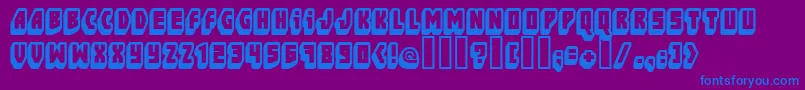 Ftblockb Font – Blue Fonts on Purple Background