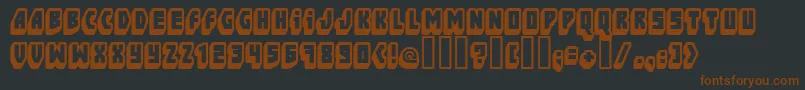 Ftblockb Font – Brown Fonts on Black Background