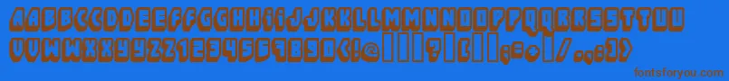 More about Ftblockb Font Ftblockb Font – Brown Fonts on Blue Background
