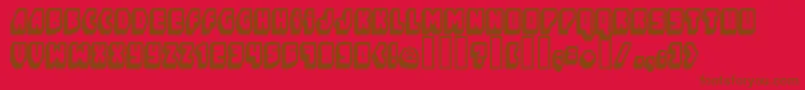 Ftblockb Font – Brown Fonts on Red Background