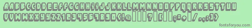 Ftblockb Font – Gray Fonts on Green Background